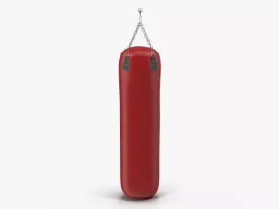 Punching Bag Red Generic Low-poly 3D model
