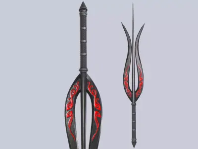 Demonic blade Low-poly 3D model