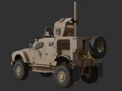 Oshkosh M-ATV 3D low poly model Low-poly 3D model
