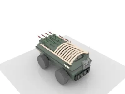 military truck Low-poly 3D model purchase