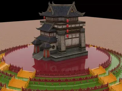 Chinese ancient  house   3D model