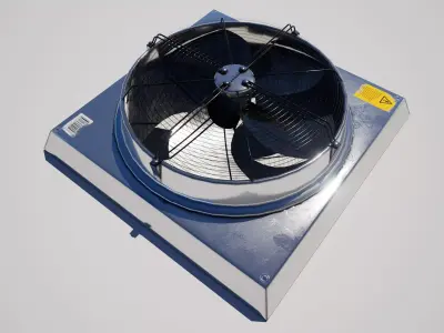  Industrial Fan Low-poly 3D model purchase