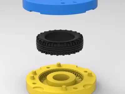 Mold for diecast tire 12 Scale 1 to 10 and 1 to 14 and 1 to 25 3D print model
