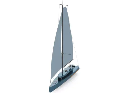Electric Sailboat 3D model