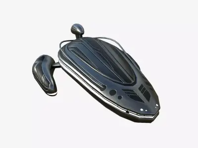 Alien Spaceship UFO H03 Dark Steel - Sci Fi Spacecraft Design Low-poly 3D model