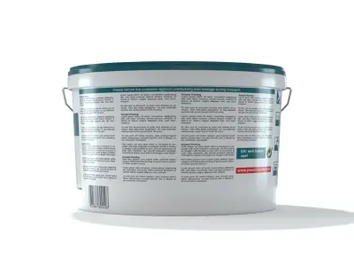 High quality paint bucket with customizable label templates 3D model