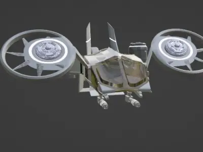 Sci-Fi War Drone 3D model