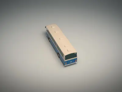 Low Poly City Bus 03 Low-poly 3D model