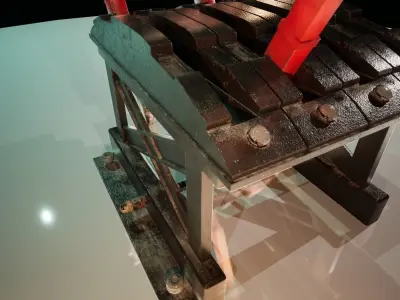 Railway Lever Switch Control  animation  Game Ready 3D model