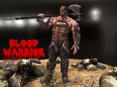 Blood Warrior Low-poly 3D model