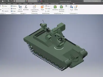 Robotic mini tank 3d model  3D model
