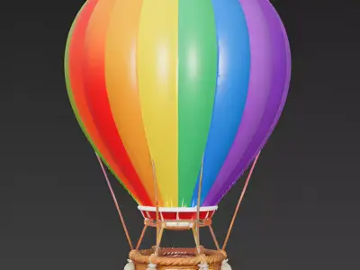 Spectrum Sky Classic Balloon 3D Model Low-poly 3D model
