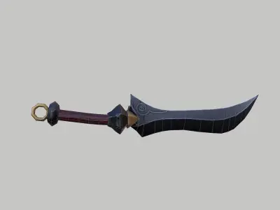 Combat knife - PBR Low-poly 3D model
