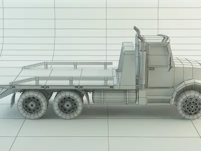 Low Poly Tow Truck 3D model