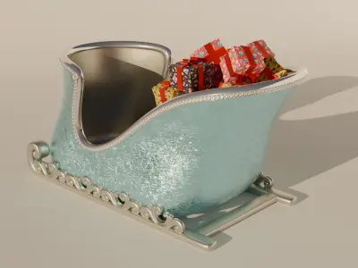Santa sleigh 3D model