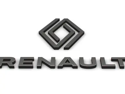 renault logo 3D model by Sergey