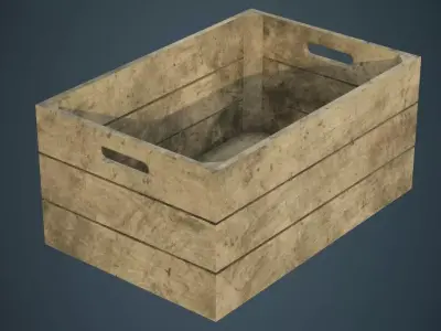 Crate 4B Low-poly 3D model
