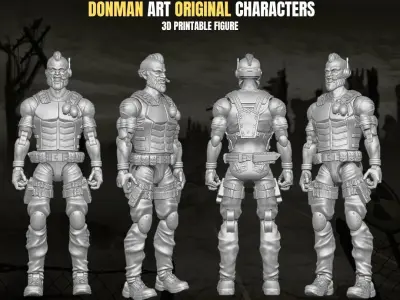 Patient 005 Donman art Original 3D printable full action figure 3D print model