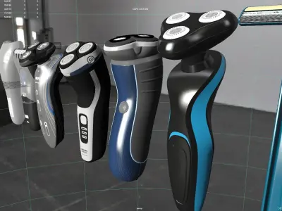 razor razor old fashioned razor electric razor 3D model