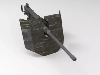 M2Browning machine gun 3D model