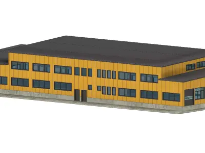 Sandwich Industrial Hall - Model making - G Gauge 3D print model