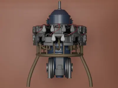 PW R2800 Double Wasp Engine 3D model