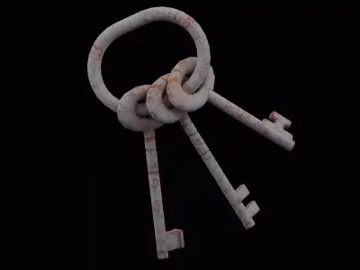 Treasure Keys Low-poly 3D model