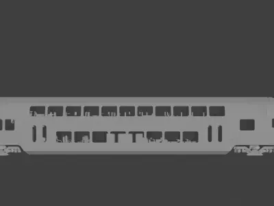 H0 1-87 scale Doppelstockwagen DABpbzfa 767 3D print model
