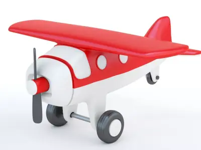 Toy Red Plane 3D print model