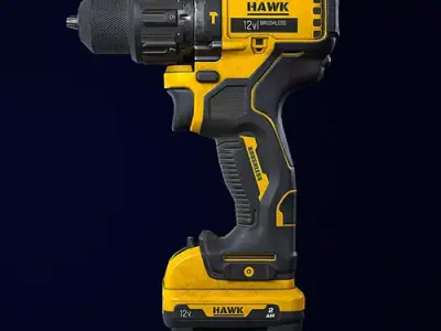 Tools - Drill Low-poly 3D model