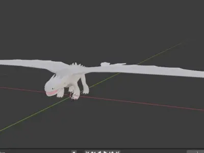 Light Fury 3d model 3D model