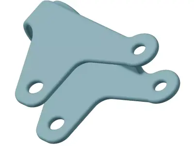 Plastic Castor Wheel Bracket Toy 3D model
