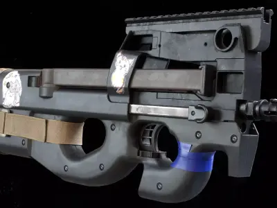 P90 - Assault Rifle Low-poly 3D model