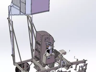 Combined with beet harvester 3D model