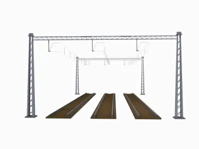 Railway High Traction Gate 3D model