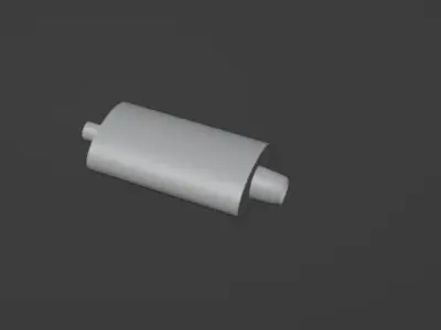 Low Poly Exhaust Muffler Free low-poly 3D model