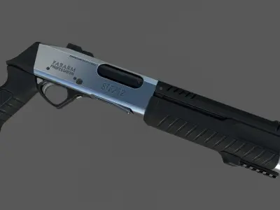 Fabarm STF12 short  PBR Low-poly 3D model