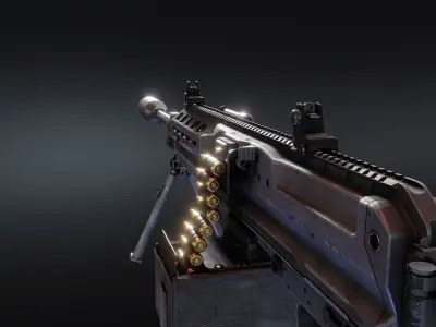 Sig MG338 Low-poly 3D model