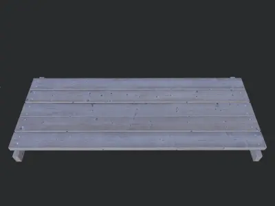 Wood Rack Low-poly 3D model