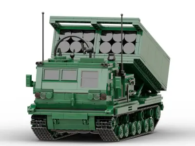 MocBricks3D - Lego MLRS M270 3D print model