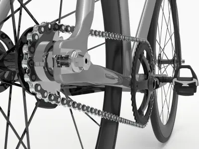 Mash geometry like fixed gear bike with SRAM Omnium and dropbar 3D model