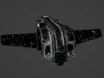 Gameready stylized spaceship Free low-poly 3D model