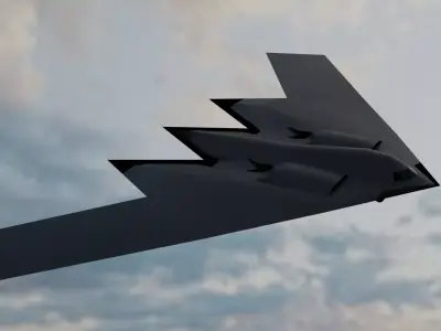 B-2 Spirit Stealth Bomber - High-Quality 3D Model Low-poly 3D model