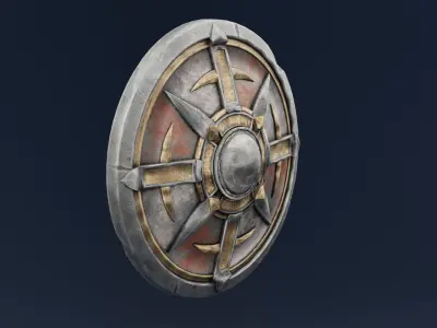  Roman Shield Low-poly 3D model