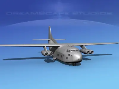Fairchild C-123A Bare Metal 3D model