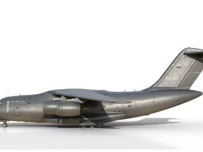 PLAAF Y-20B Transport Aircraft Xian Y20B Yun20 Yun20B 3D model