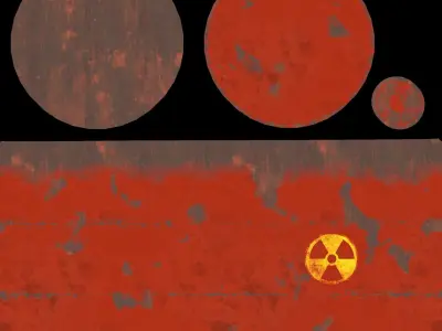 Metal Barrel Collection Low-poly 3D model