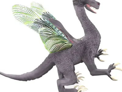 Fairy Dragon Low-poly 3D model