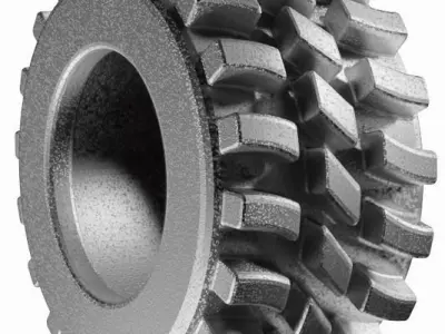 High Poly Tyre tractor tire 3D model