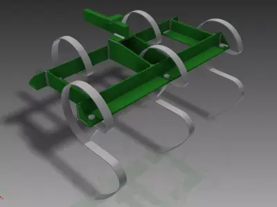 Combinator tractor plow 3D model